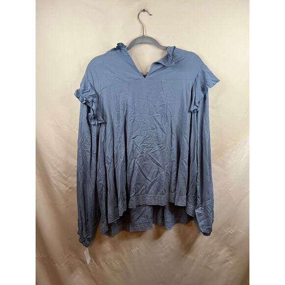 Grace and Karma Blue Ruffled Blouse - Size XL - Excellent! - Picture 5 of 5